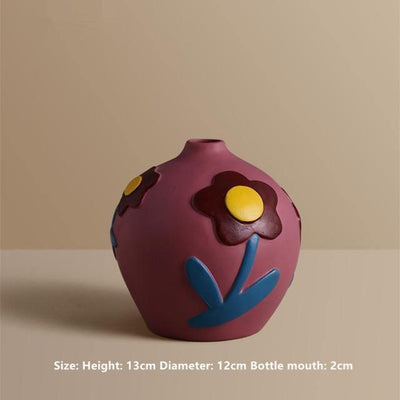 Ceramic Flower Vases with Cutout Design - Lily & Eden