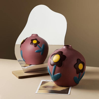Ceramic Flower Vases with Cutout Design - Lily & Eden