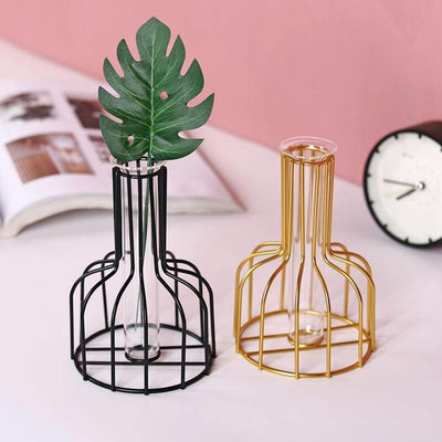 Vase with Test Tube and Iron Stand - Lily & Eden