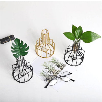 Vase with Test Tube and Iron Stand - Lily & Eden