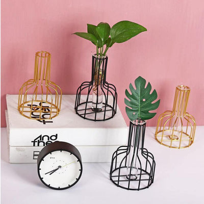 Vase with Test Tube and Iron Stand - Lily & Eden