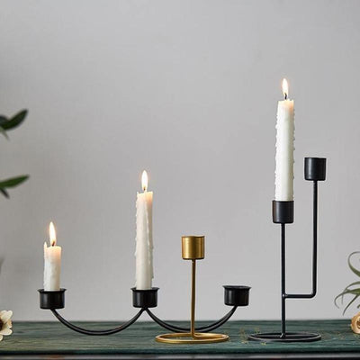 Mondrian Metal Taper Candle Holders and Candelabras