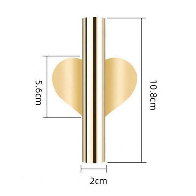 Contemporary Wall Hung Metal Tube Vase - Lily & Eden