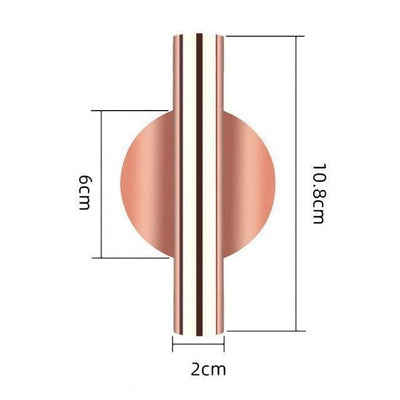 Contemporary Wall Hung Metal Tube Vase - Lily & Eden