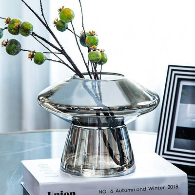 Silver Mirror Modern Glass Vases Large | Lily & Eden