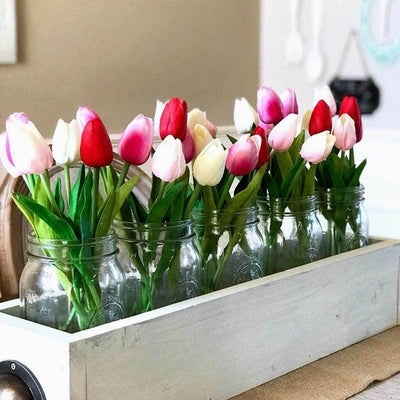 10-Piece Fake Tulips Silk Flowers - Lily & Eden
