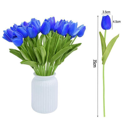 10-Piece Fake Tulips Silk Flowers - Lily & Eden