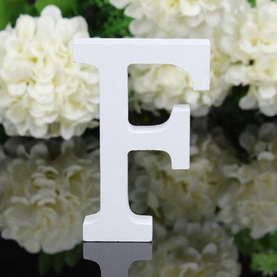 White Freestanding Mountable Wooden Alphabet Letter F | Lily & Eden