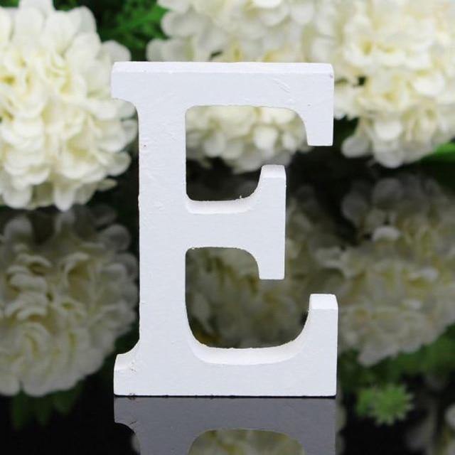 White Freestanding Mountable Wooden Alphabet Letter E | Lily & Eden
