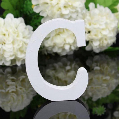 White Freestanding Mountable Wooden Alphabet Letter C | Lily & Eden