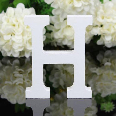 White Freestanding Mountable Wooden Alphabet Letter H | Lily & Eden