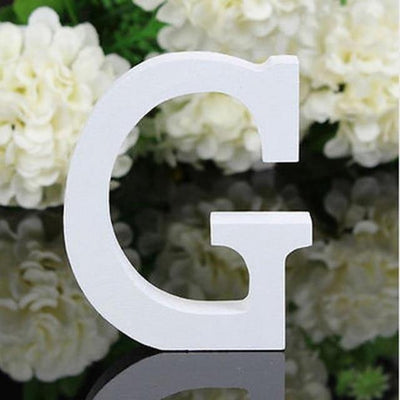 White Freestanding Mountable Wooden Alphabet Letter G | Lily & Eden