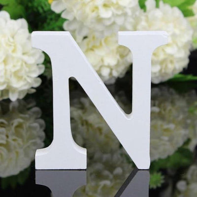 White Freestanding Mountable Wooden Alphabet Letter N | Lily & Eden