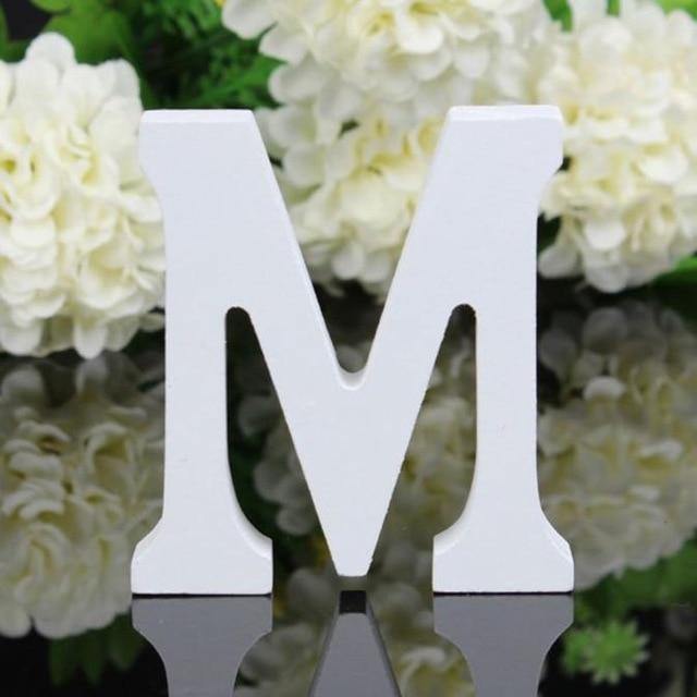 White Freestanding Mountable Wooden Alphabet Letter M | Lily & Eden