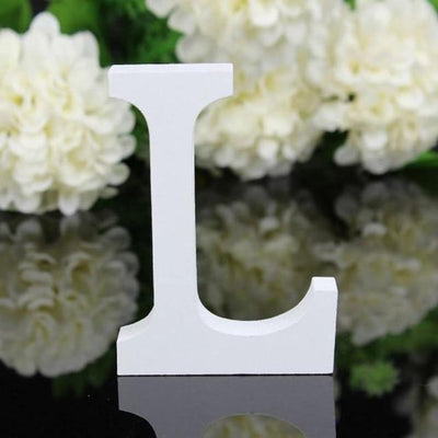 White Freestanding Mountable Wooden Alphabet Letter L | Lily & Eden