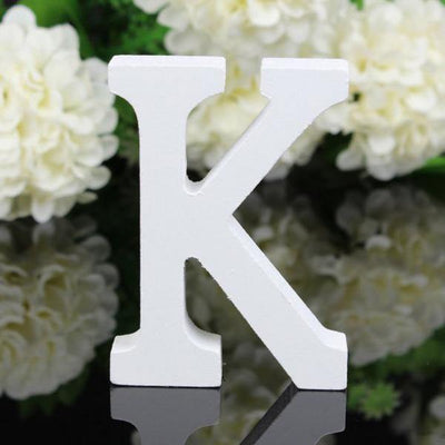 White Freestanding Mountable Wooden Alphabet Letter K | Lily & Eden