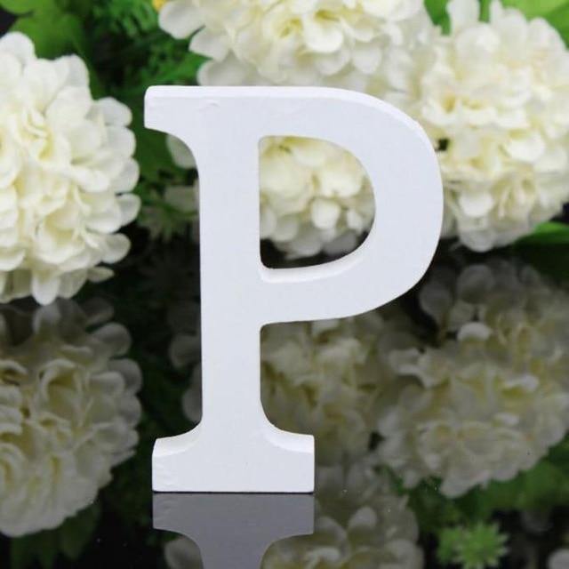 White Freestanding Mountable Wooden Alphabet Letter P | Lily & Eden