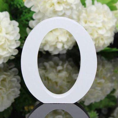 White Freestanding Mountable Wooden Alphabet Letter O | Lily & Eden