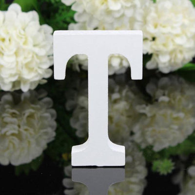 White Freestanding Mountable Wooden Alphabet Letter T | Lily & Eden
