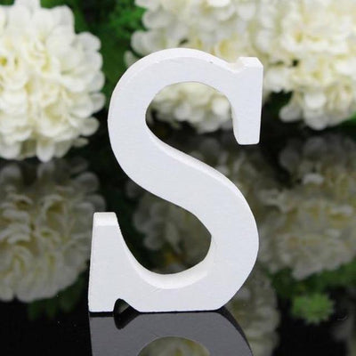 White Freestanding Mountable Wooden Alphabet Letter S | Lily & Eden