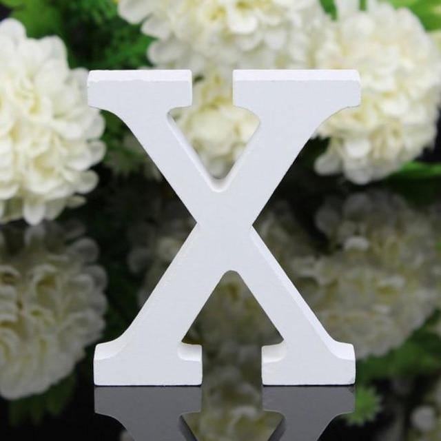 White Freestanding Mountable Wooden Alphabet Letter X | Lily & Eden