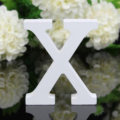 White Freestanding Mountable Wooden Alphabet Letter X | Lily & Eden