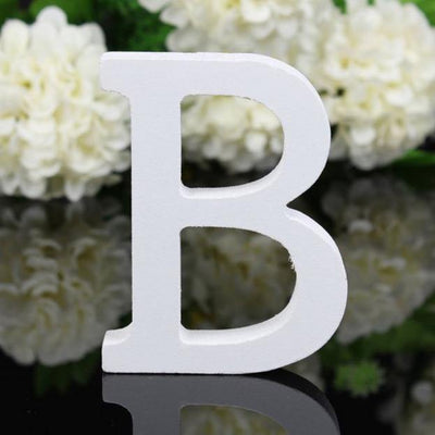 White Freestanding Mountable Wooden Alphabet Letter B | Lily & Eden