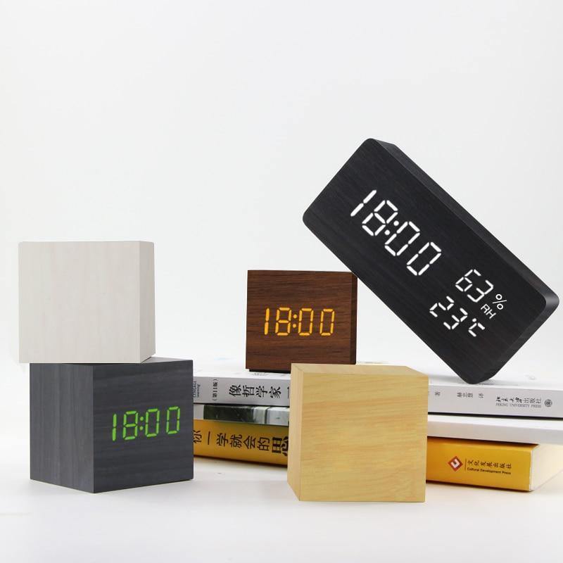 Wooden Block LED Alarm Clock – Lily & Eden