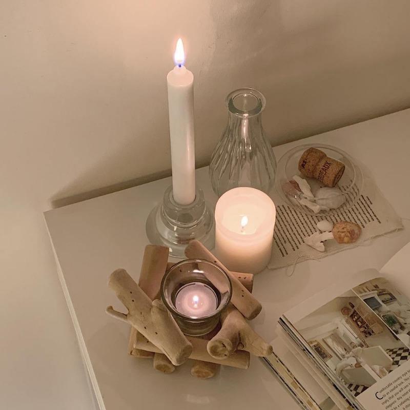 Handcrafted Coastal Wood Tealight Candle Stand - Lily & Eden