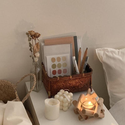 Handcrafted Coastal Wood Tealight Candle Stand - Lily & Eden