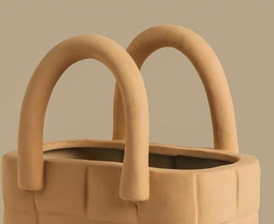 Basket Weave Garden Vase Ceramic - Lily & Eden