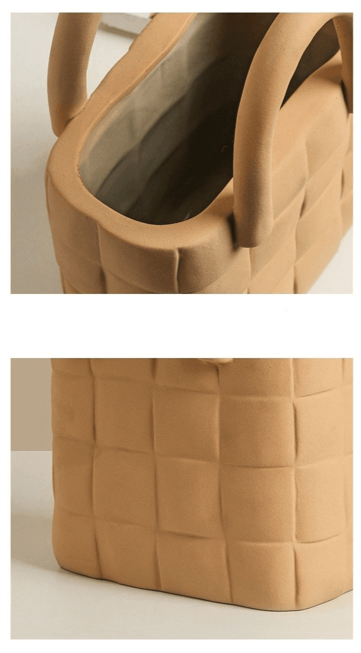 Basket Weave Garden Vase Ceramic - Lily & Eden