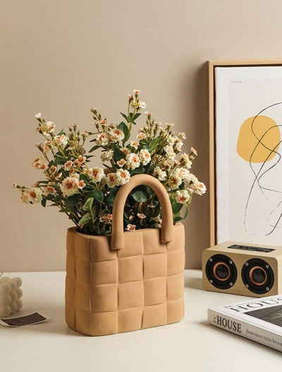 Basket Weave Garden Vase Ceramic - Lily & Eden