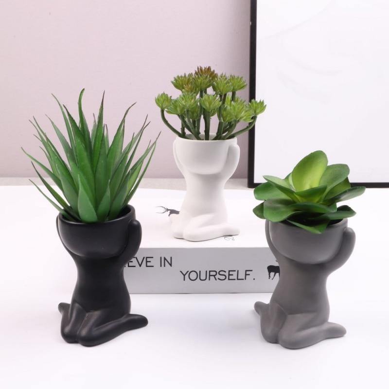 succulent people Petite Person Clay Succulent Planter – Lily & Eden