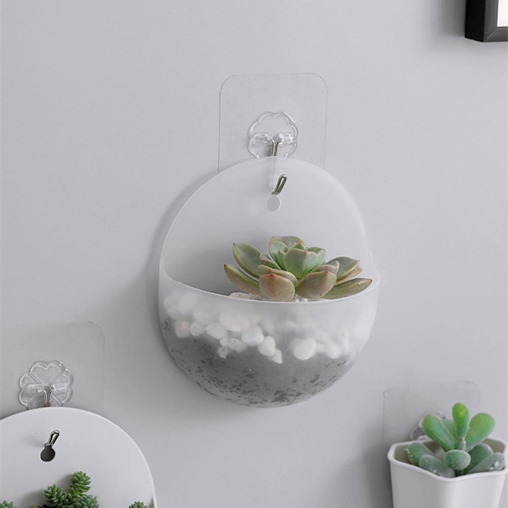 hanging wall planters for succulents Angular Suspended Wall Planter Clear / Circle