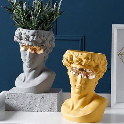 Ceramic David Head Planter Pot Sculpture - Lily & Eden
