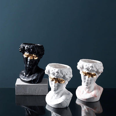 Ceramic David Head Planter Pot Sculpture - Lily & Eden
