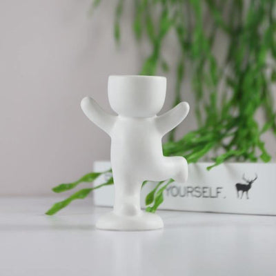 Little Human Ceramic Succulent Planter Hooray / White | Lily & Eden
