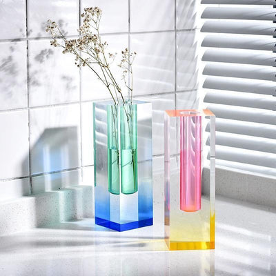 Contemporary Prism Acrylic Vase - Lily & Eden