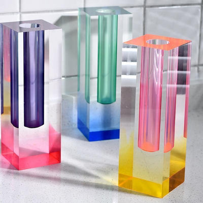 Contemporary Prism Acrylic Vase - Lily & Eden