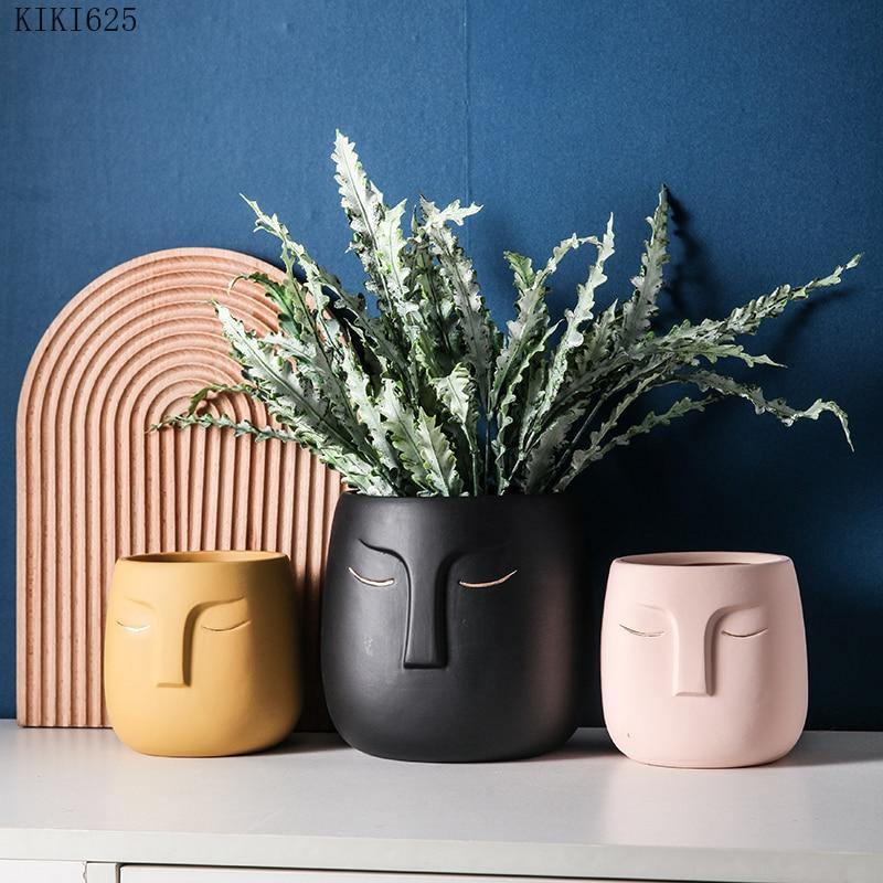 Ceramic Modern Dreaming Face Planter - Lily & Eden