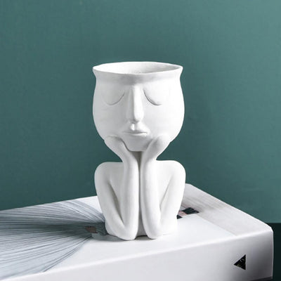 Ceramic Cupping Face Planter - Lily & Eden