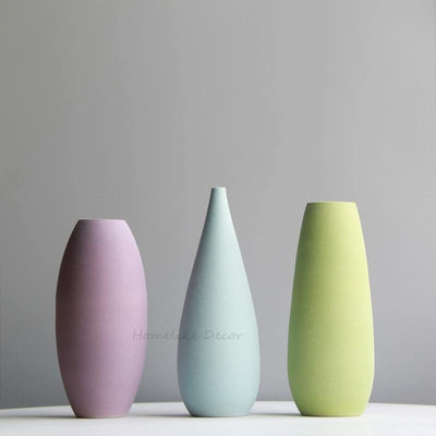 Delicate Hued Ceramic Floral Vases - Lily & Eden