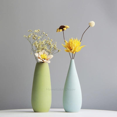 Delicate Hued Ceramic Floral Vases - Lily & Eden