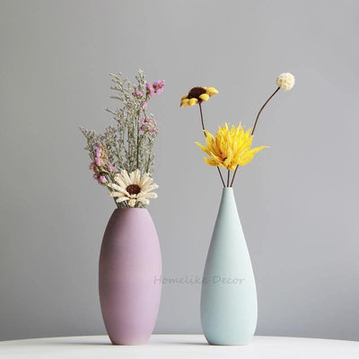 Delicate Hued Ceramic Floral Vases - Lily & Eden