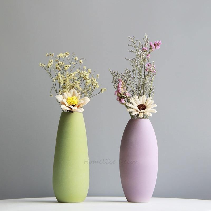 Delicate Hued Ceramic Floral Vases - Lily & Eden