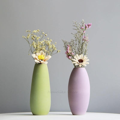 Delicate Hued Ceramic Floral Vases - Lily & Eden