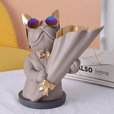 French Bulldog Floral Vase - Lily & Eden