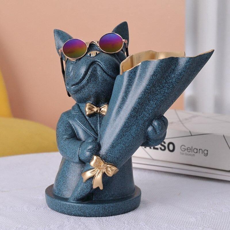 French Bulldog Floral Vase - Lily & Eden