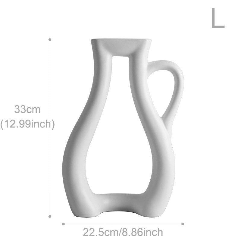 Ceramic White Tea Time Vases - Lily & Eden